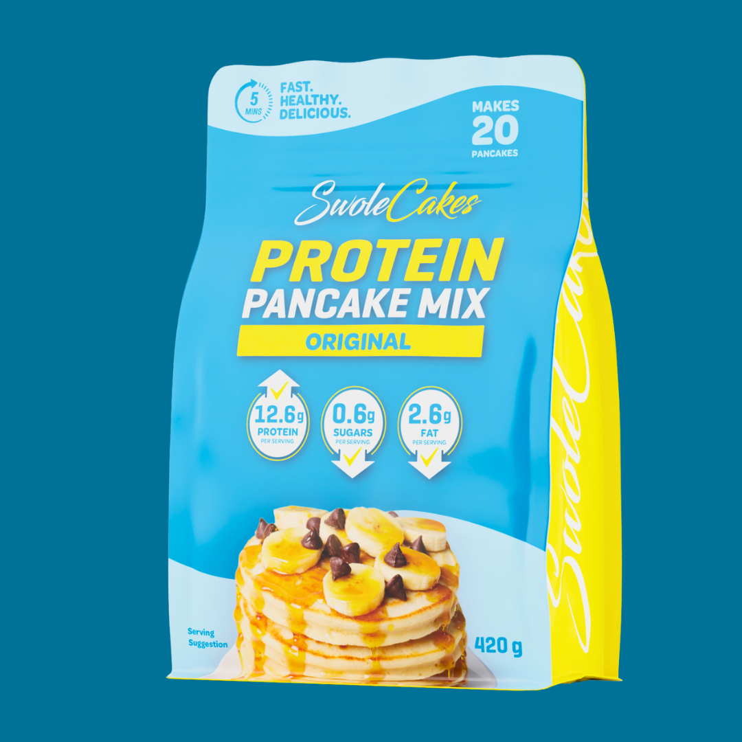 High-protein original flavoured pancake mix you can buy online from SwoleCakes New Zealand and get delivered to your door in New Zealand and Australia.